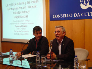 Xan Bouzada, &aacute; dereita, nunhas xornadas organizadas polo Consello da Cultura