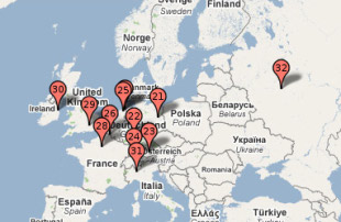 Os centros de Google en Europa