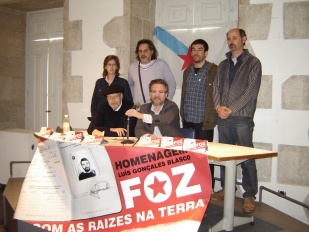 Membros do comit&eacute; organizador da homenaxe