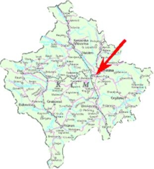 Localizaci&oacute;n da 'Kosovo poljie'