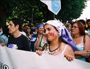 Imaxe tomada durante a Marcha en Vigo, no 2004. / Foto: Jo&atilde;o Luciano