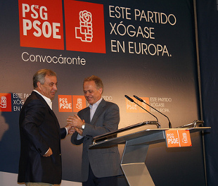 Manuel Vázquez e Antolín Sánchez, no acto de apertura