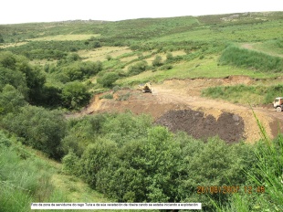 A zona de servidume do rego do Turia cando se estaba iniciando a explotaci&oacute;n