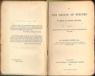 Primeira edici&oacute;n d'A orixe das especies