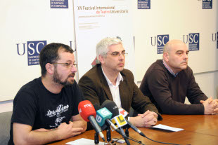 Na presentaci&oacute;n do Festival, Roberto Salgueiro, El&iacute;as Torres e Pablo Sampedro