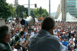 A marcha continuar&aacute; este martes cami&ntilde;o de Santiago