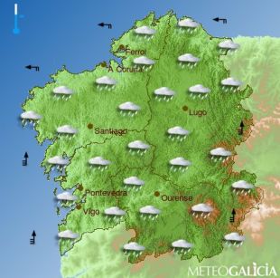 Previsi&oacute;n meteorol&oacute;xica para este domingo