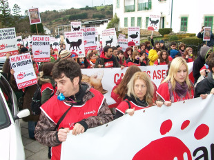 Protestas do pasado 30 de xaneiro en Portomar&iacute;n