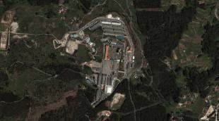 Vista a&eacute;rea da base militar de Figueirido (Pontevedra)