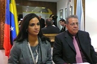 M&oacute;nica Chac&iacute;n c&oacute;nsul de Venezuela en Vigo e o embaixador no Estado espa&ntilde;ol, Isa&iacute;as Rodr&iacute;guez. Foto Xurxo Mart&iacute;nez Crespo