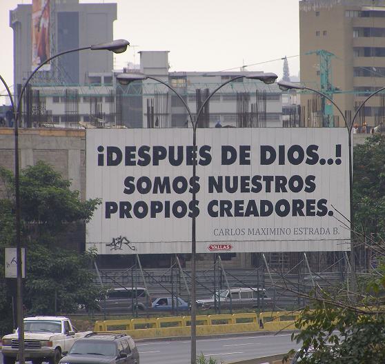 Cartaz na autoestada do Leste en Caracas. Xurxo Mart&iacute;nez Crespo