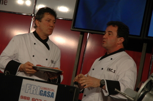 Os afamados coci&ntilde;eiros Mart&iacute;n Berasategui e Flavio Morganti apoiaron a presentaci&oacute;n