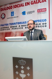 Ricardo Varela, na presentación do Pactos Territoriais do Emprego, esta cuarta feira