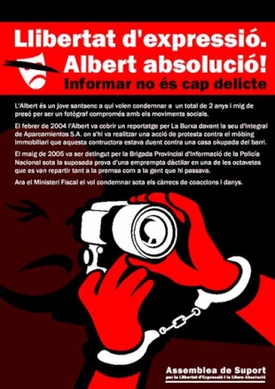 Cartel da Campaña "Albert Absolució!"