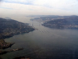 Vista a&eacute;rea da r&iacute;a de Vigo
