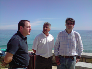 O novo portavoz do PP, Miguel Anxo Fernández Mirás, con Manuel Alvarez-Campana, Secretario de Organización do PP na Coruña e Diego Calvo, secretarioprovincial do PP
