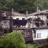 A casa cuartel tras a explosi&oacute;n da bomba