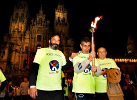 O facho de Special Olympics ao seu paso por Compostela o mes pasado