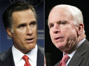 McCain, á dereita, colle unha vantaxe decisiva sobre Romney