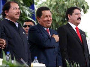 Os presidentes de Nicaragua, Venezuela e Honduras