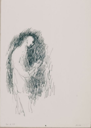 "Autorretrato in piedi", Zoran Mu&scaron;i�?, 1995