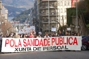 Imaxe da última manifestación a prol da sanidade pública en Vigo