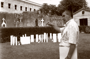 José Cabanas, no cemiterio de Ourense, lugar de fusilamentos en 1936