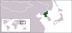 Localización de Corea do Norte
