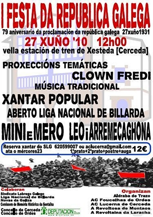 Cartaz da I Festa da Rep&uacute;blica Galega