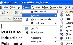 O OpenOffice en galego fai as mesmas funcións que o Microsoft Office