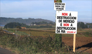 As protestas dos veci&ntilde;os de Merexo (Mux&iacute;a) protagonizaron moitas mobilizaci&oacute;ns contra o plano acu&iacute;cola