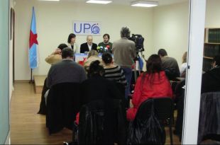 Conferencia de prensa desta cuarta feira en Compostela, na sede nacional da UPG
