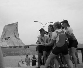 A Marcha Mundial das Mulleres patrocinaba as Bandeiras de Trai&ntilde;eiri&ntilde;as Femininas