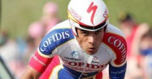 O corredor do Cofidis, ga&ntilde;ador desta etapa, Leonardo Duque