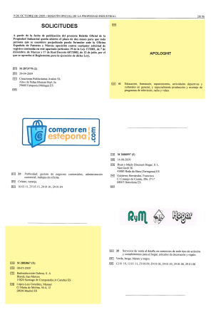 Extracto do Bolet&iacute;n da Prop. Industrial co intento de rexistro da marca A Polo Ghit (Pique para ampliar)