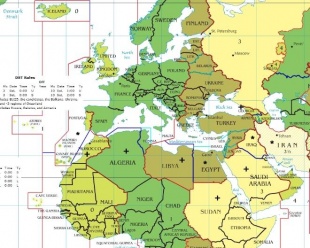 Fusos horarios en Europa e África
