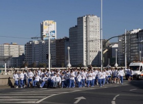 Cando o facho olímpico galego percorreu A Coruña, camiño da carpa