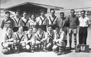 O Orz&aacute;n na tempada 1950-1951, coa s&uacute;a primeira madri&ntilde;a
