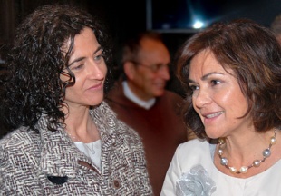 A conselleira de Cultura, &Aacute;nxela Bugallo, coa ministra de Cultura, Carmen Calvo