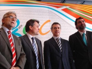 Os l&iacute;deres de Galeuscat, en Madrid