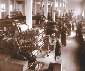 Unha imaxe da fábrica, a finais dos anos 40, cando xa era líder do sector no estado