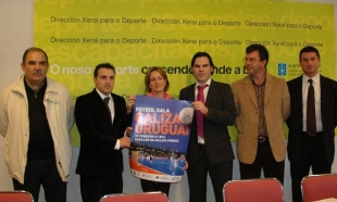 Na presentaci&oacute;n do primeiro encontro da Galiza do futsal