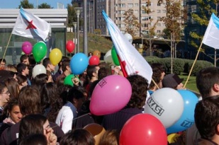 Concetraci&oacute;n diante da delegaci&oacute;n de Educaci&oacute;n na Coru&ntilde;a, o pasado 31 de outubro