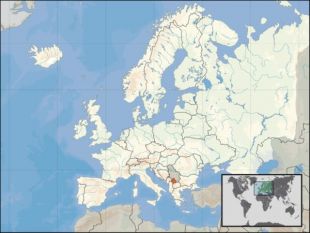Situaci&oacute;n de Cosova, no coraz&oacute;n dos Balc&aacute;ns (o mapa ampl&iacute;ase clicando nel)
