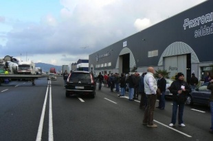 Varios momentos da folga dos transportistas nos tres &uacute;ltimos d&iacute;as (clique para ampliar)