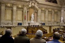 Unha imaxe da vella sala de plenos da Assemblea da República