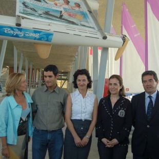 Marta Souto e &Aacute;nxela Bugallo na inauguracion do Centro Galego de Tecnificaci&oacute;n de Vela, en Vilagarc&iacute;a de Arousa