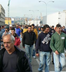 Imaxes dunha das mobilizaci&oacute;ns dos &uacute;ltimos d&iacute;as