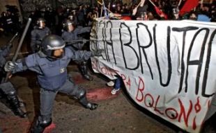 En Galiza desenv&oacute;lvense concentraci&oacute;ns contra Bolo&ntilde;a, e en solidariedade cos estudantes catal&aacute;ns contra os que cargou a polic&iacute;a a pasada semana