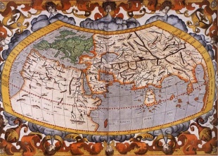 O mapamundi de 1482, segundo a Xeografía de Ptolomeo do 150.